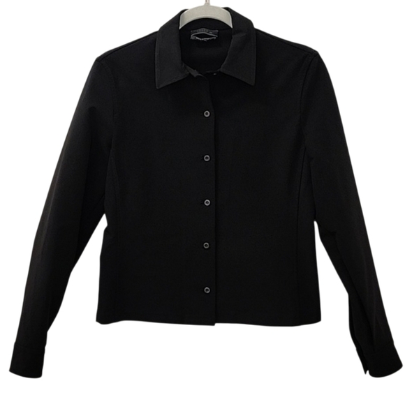 Prada Tops - Prada Classic Black Women's Button-Up Shirt Sz 40/ Large